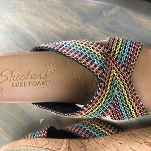 skechers delighted wedge sandal